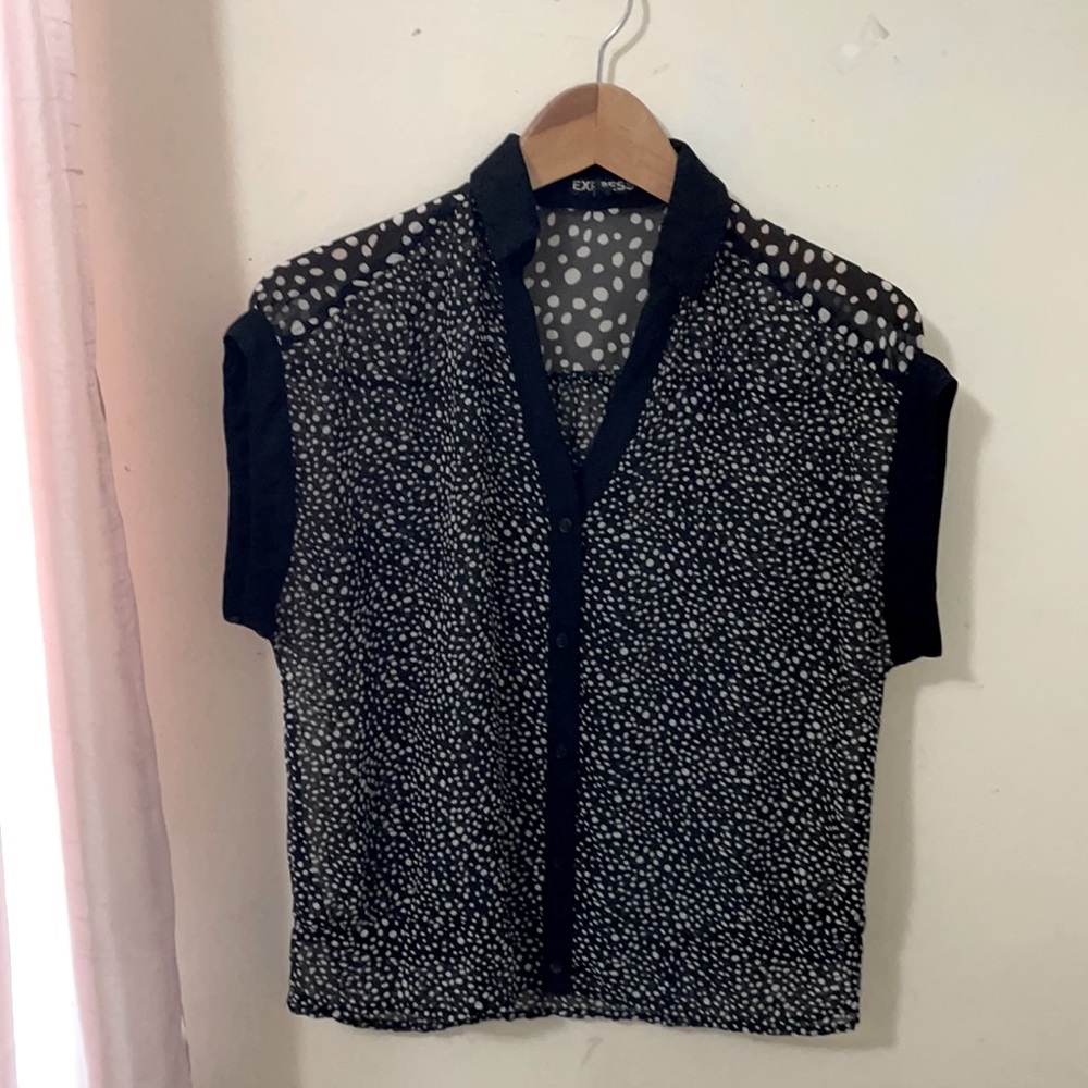 Express Women’s button up blouse [see through]